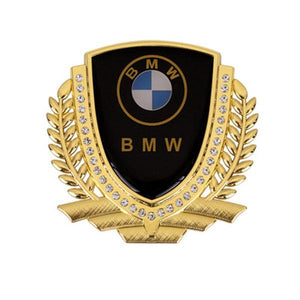 3D Wheat Ear Diamond Metal Creative Car Sticker