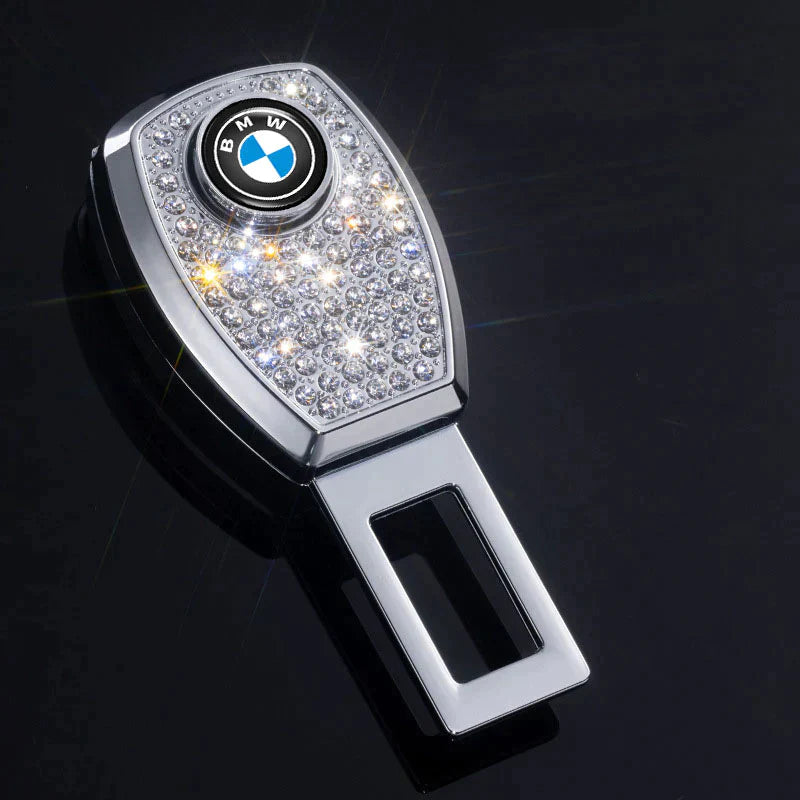 Car Seat Belt Rhinestone Metal Extended Buckle