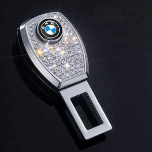 Car Seat Belt Rhinestone Metal Extended Buckle