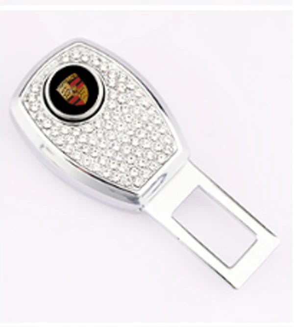 Car Seat Belt Rhinestone Metal Extended Buckle