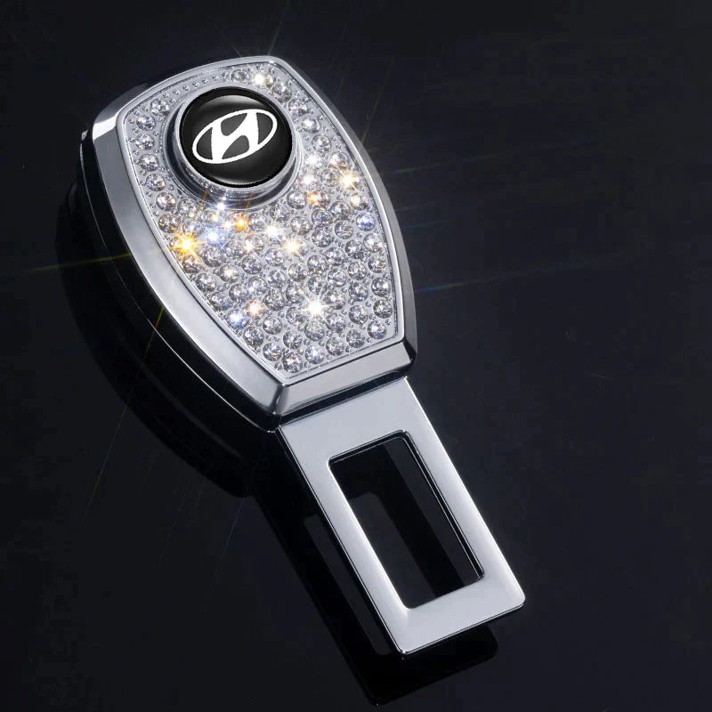 Car Seat Belt Rhinestone Metal Extended Buckle