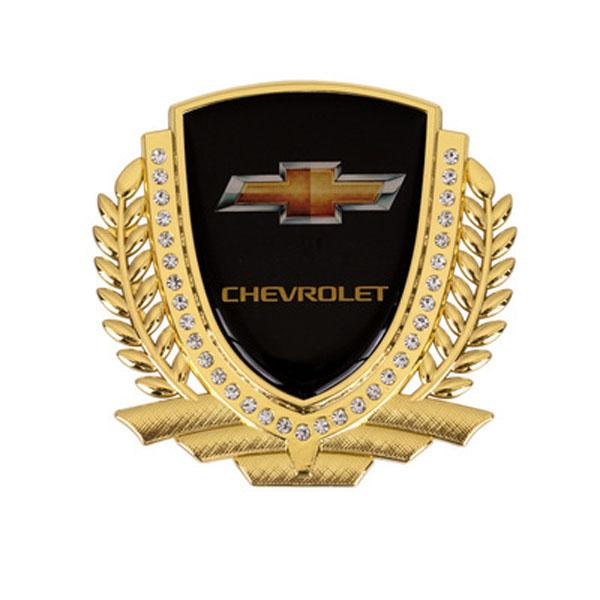 3D Wheat Ear Diamond Metal Creative Car Sticker