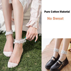 Pearl Lace Transparent Socks