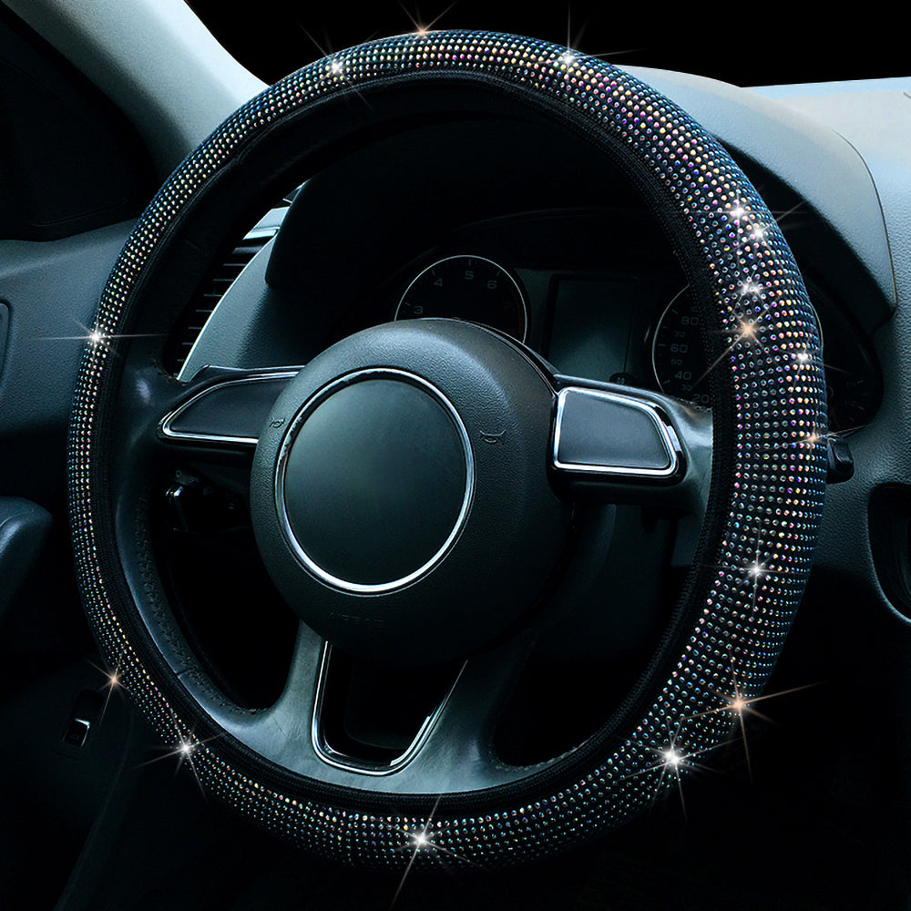 Car Elastic Diamond Steering Wheel Cover