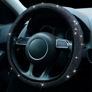 Car Elastic Diamond Steering Wheel Cover