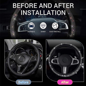 Car Elastic Diamond Steering Wheel Cover