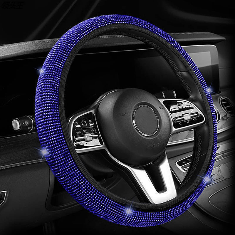 Car Elastic Diamond Steering Wheel Cover