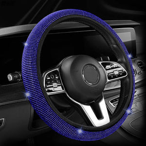 Car Elastic Diamond Steering Wheel Cover