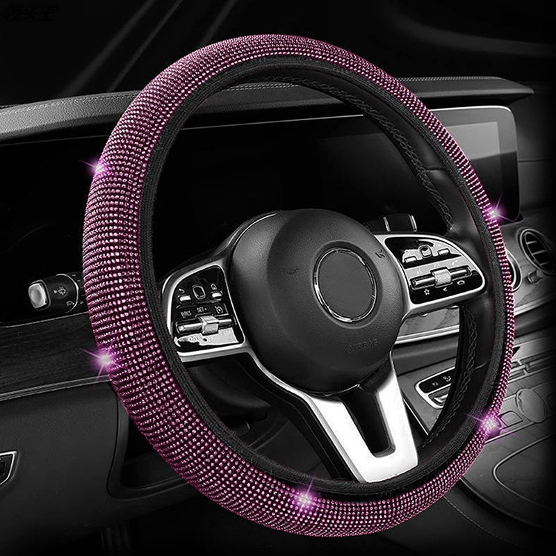 Car Elastic Diamond Steering Wheel Cover