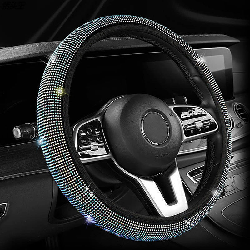 Car Elastic Diamond Steering Wheel Cover