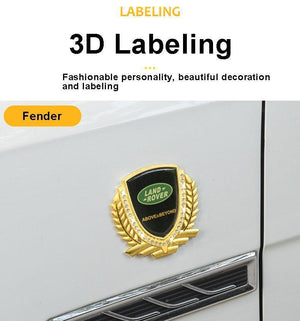 3D Wheat Ear Diamond Metal Creative Car Sticker