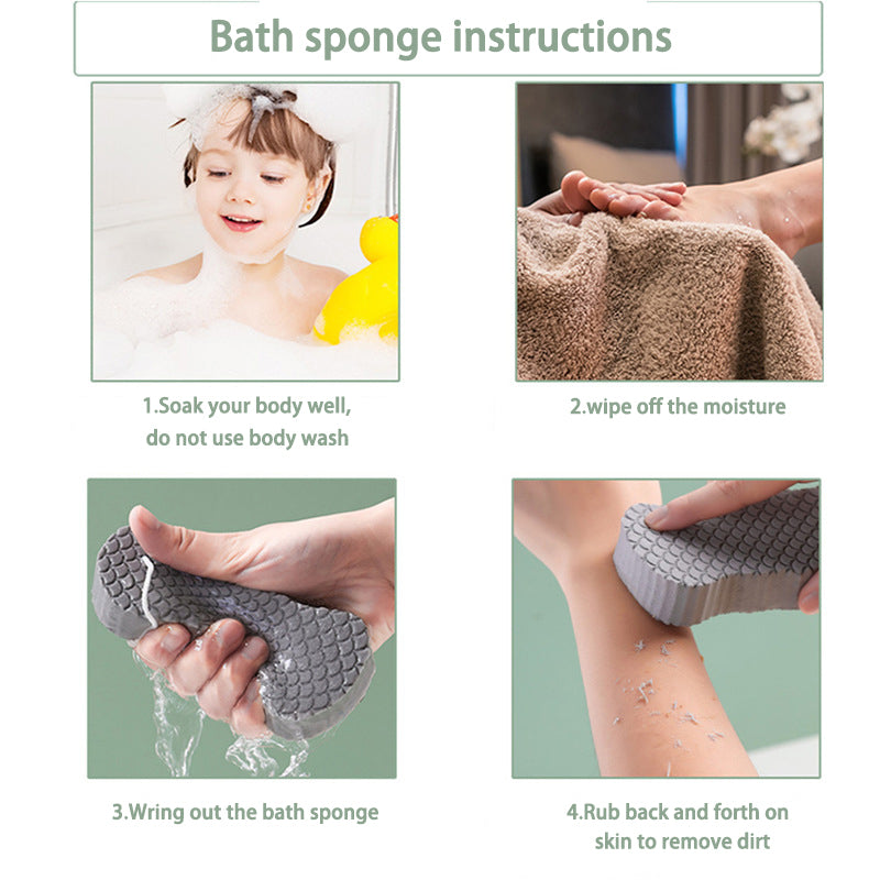 High Density Exfoliating Sponge Bath Towel