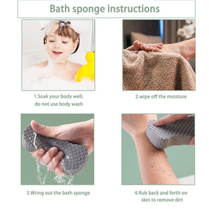 High Density Exfoliating Sponge Bath Towel