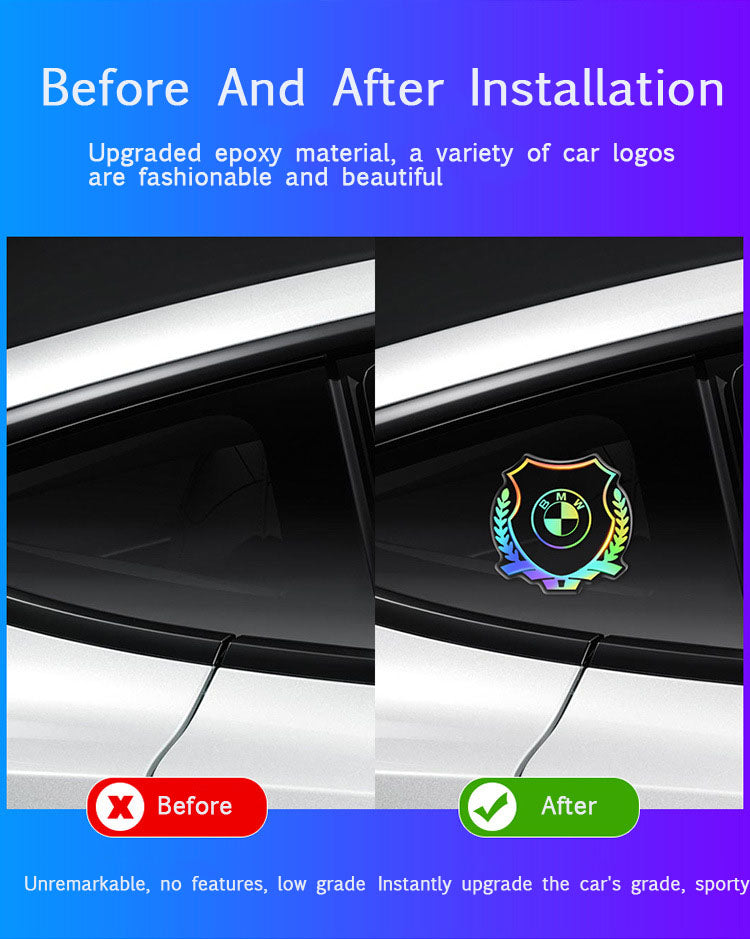 3D Colorful Laser Epoxy Car Window Sticker🎉2 Pcs🎉