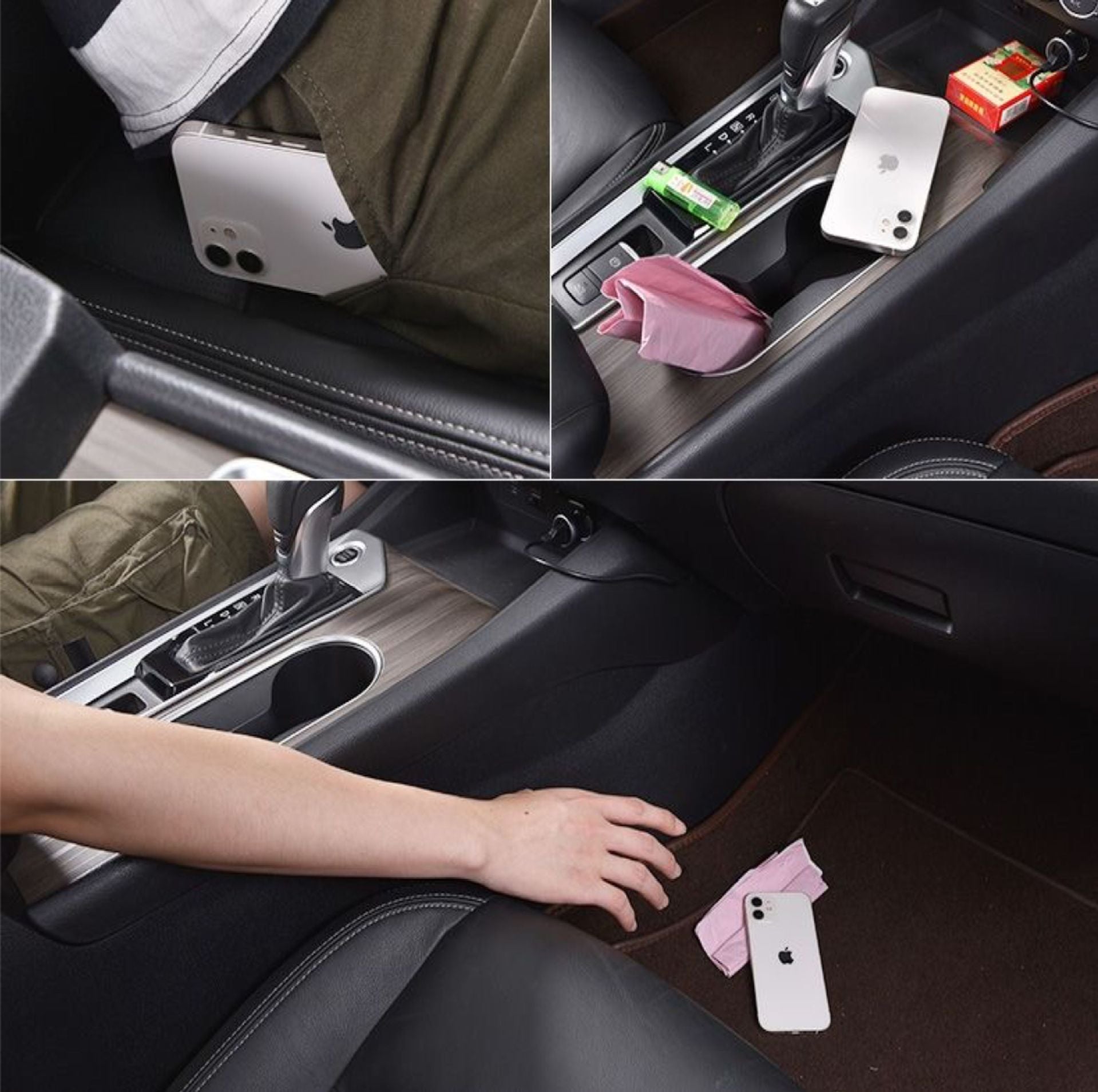 High-end Car Leather Crevice Storage Box