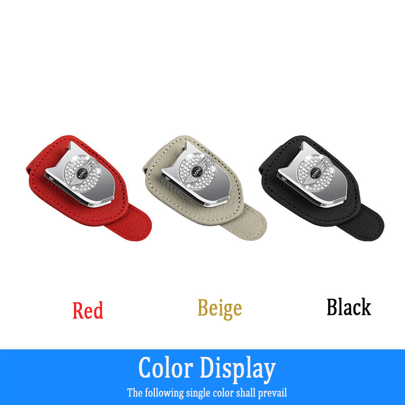 Diamond-studded Multifunctional Car Glasses Holder