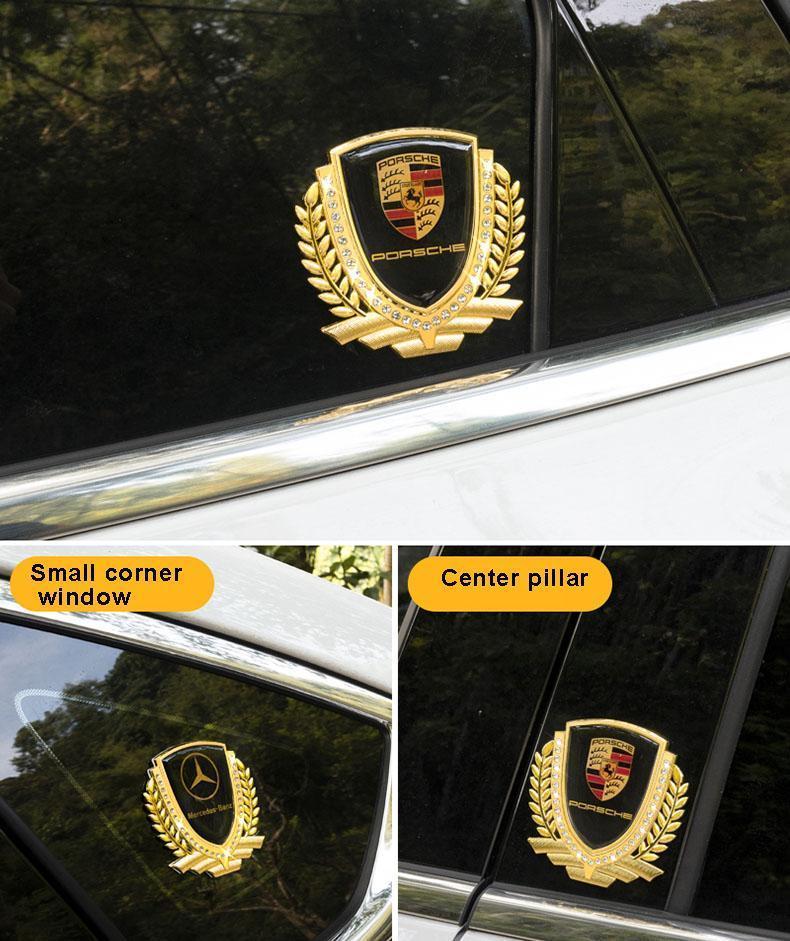 3D Wheat Ear Diamond Metal Creative Car Sticker