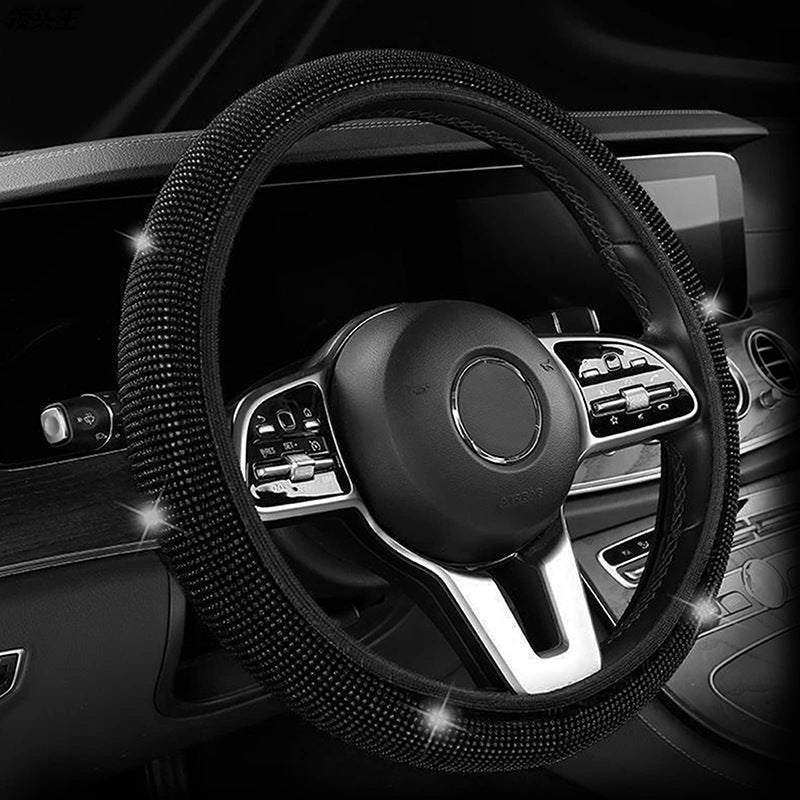 Car Elastic Diamond Steering Wheel Cover