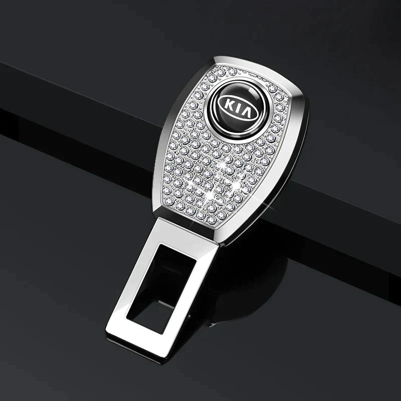 Car Seat Belt Rhinestone Metal Extended Buckle