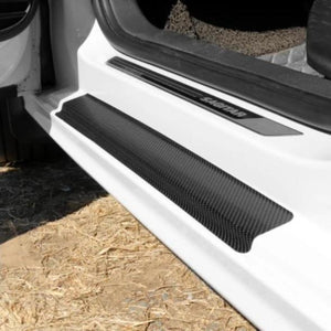 5D Laser Luminous Carbon Fiber Car Threshold Protection Strip( 4PCS )