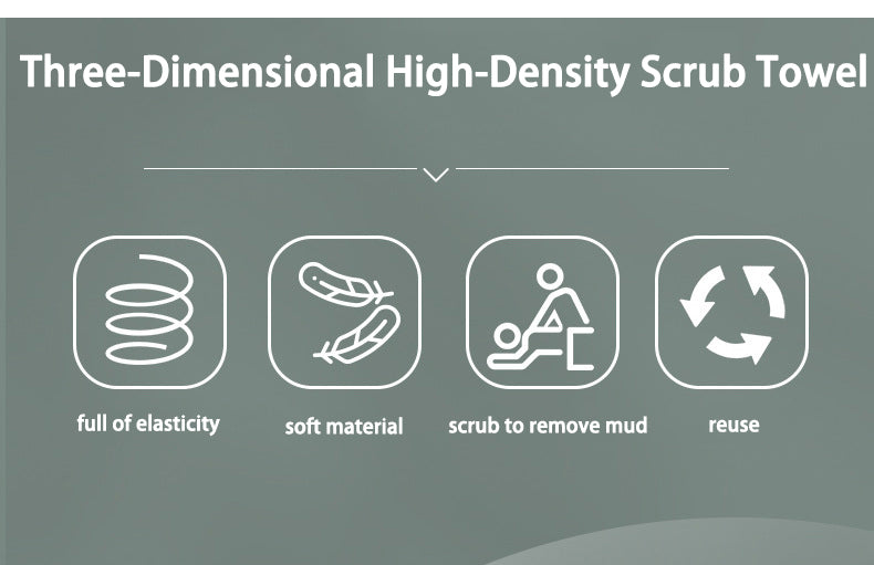 High Density Exfoliating Sponge Bath Towel