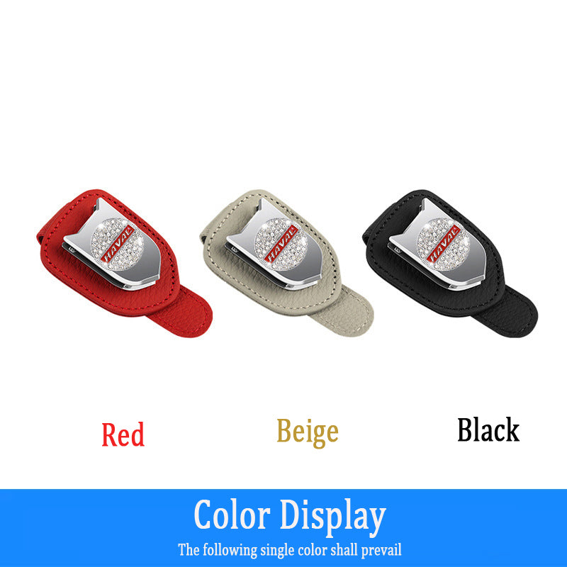 Diamond-studded Multifunctional Car Glasses Holder