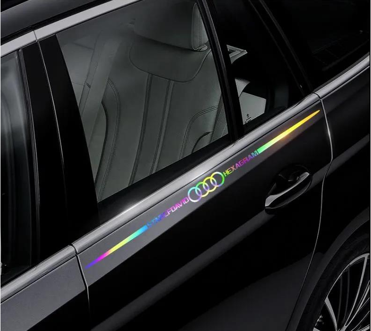 3D Colorful laser reflective car sticker ✨4PCS✨