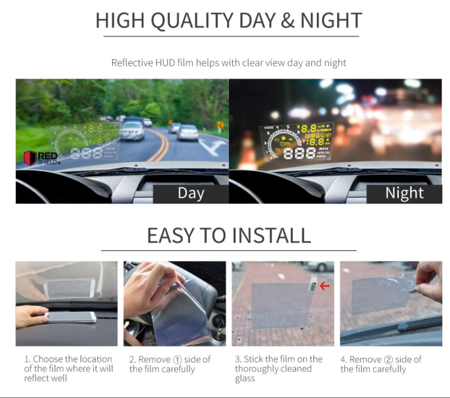 hud car reflective film