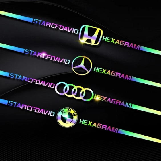 3D Colorful laser reflective car sticker ✨4PCS✨