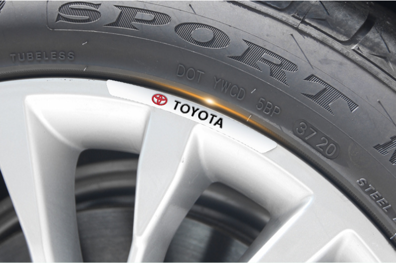 3D Personality Wheel Metal Car Sticker ( 4PCS )