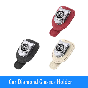 Diamond-studded Multifunctional Car Glasses Holder