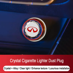 Crystal Car Cigarette Lighter Dust Cover