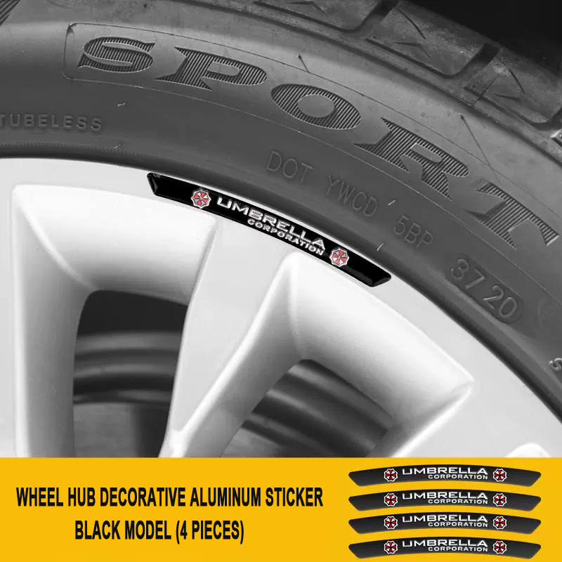 3D Personality Wheel Metal Car Sticker ( 4PCS )