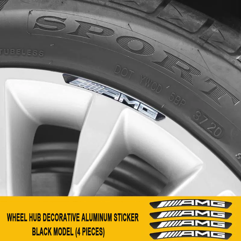 3D Personality Wheel Metal Car Sticker ( 4PCS )