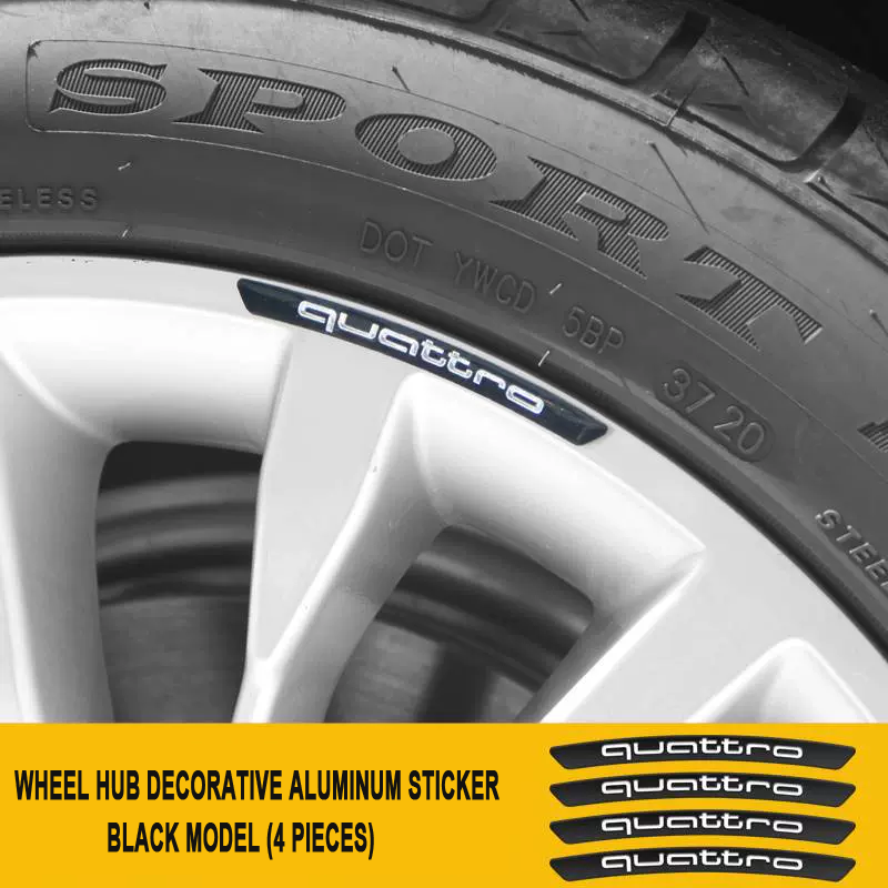 3D Personality Wheel Metal Car Sticker ( 4PCS )