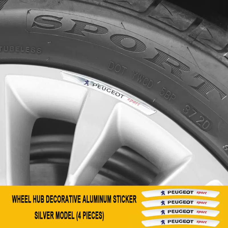 3D Personality Wheel Metal Car Sticker ( 4PCS )