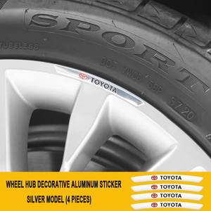 3D Personality Wheel Metal Car Sticker ( 4PCS )