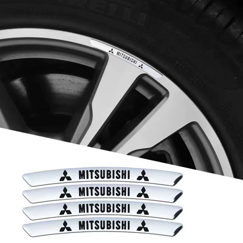 3D Personality Wheel Metal Car Sticker ( 4PCS )