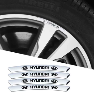 3D Personality Wheel Metal Car Sticker ( 4PCS )