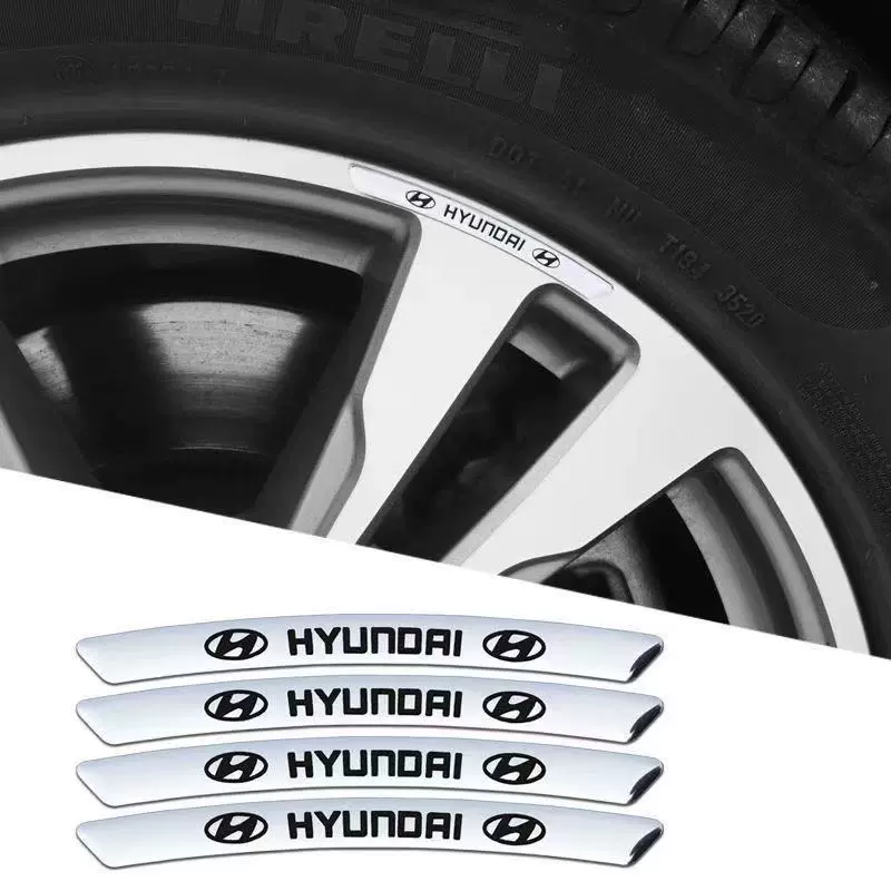 3D Personality Wheel Metal Car Sticker ( 4PCS )
