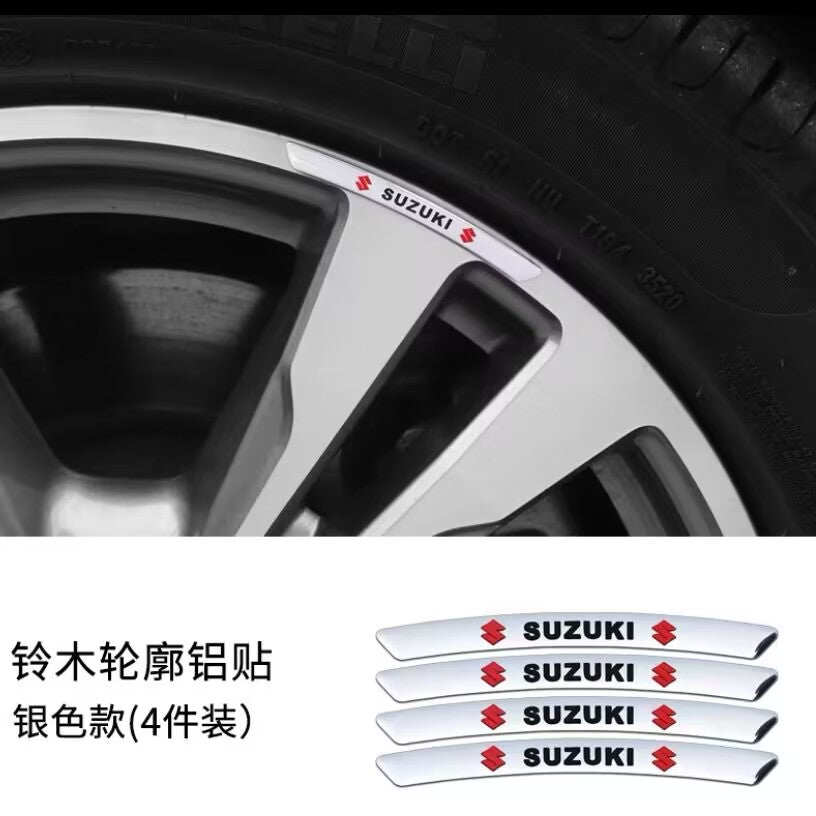 3D Personality Wheel Metal Car Sticker ( 4PCS )