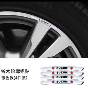 3D Personality Wheel Metal Car Sticker ( 4PCS )