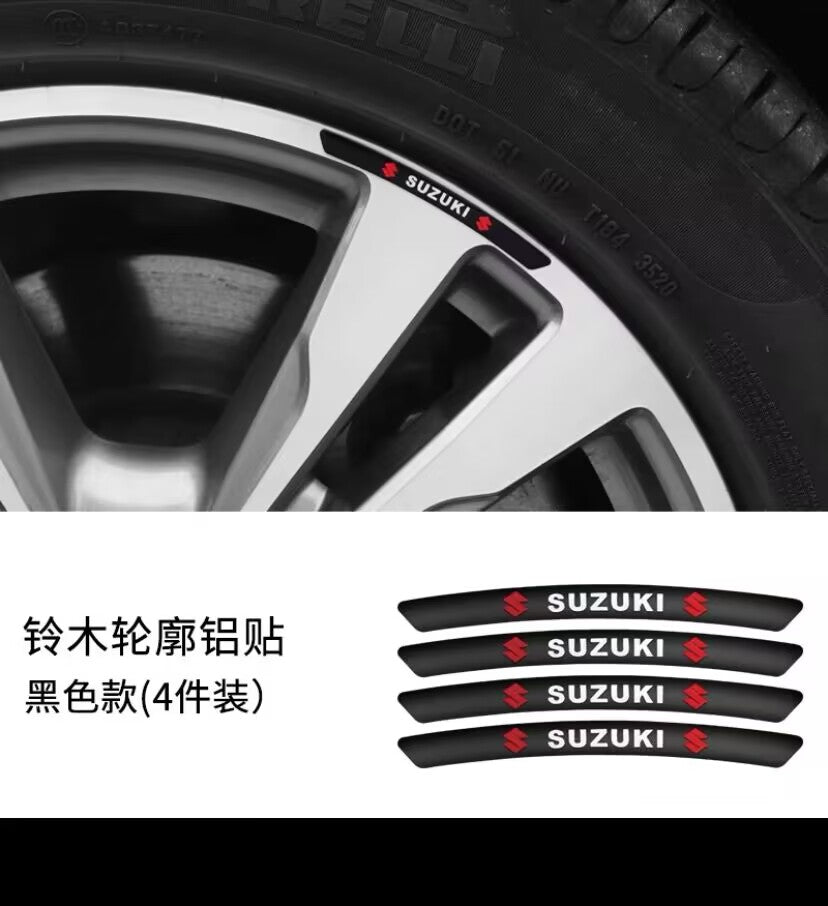 3D Personality Wheel Metal Car Sticker ( 4PCS )
