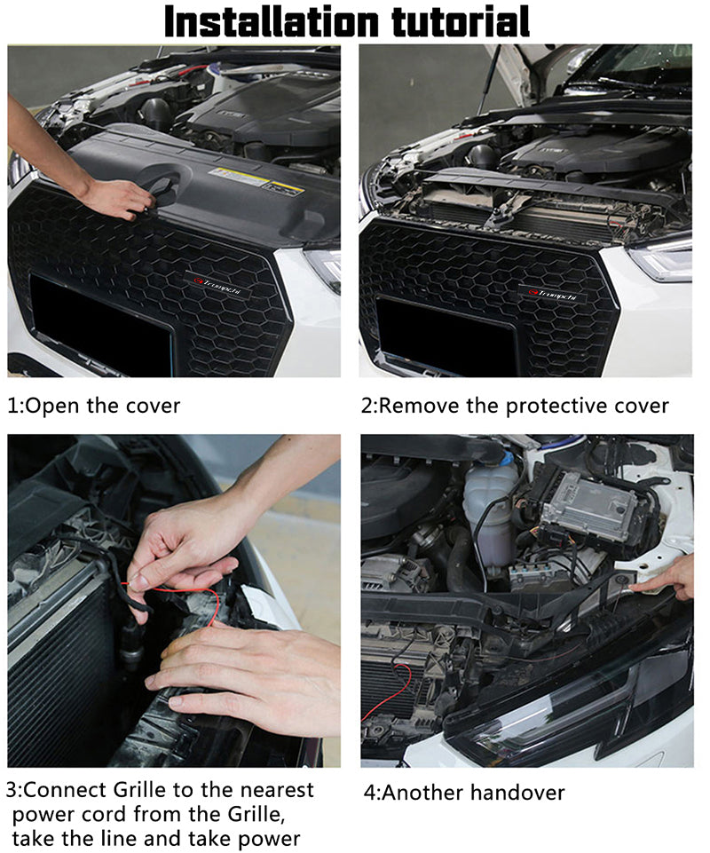 Stylish Atmosphere Car Center Grille LED Logo Light
