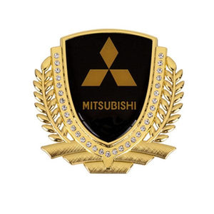 3D Wheat Ear Diamond Metal Creative Car Sticker