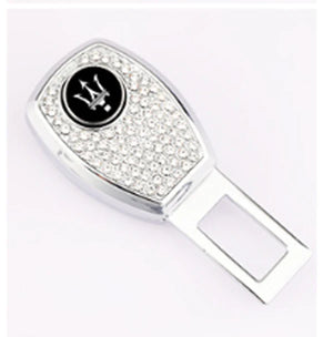 Car Seat Belt Rhinestone Metal Extended Buckle