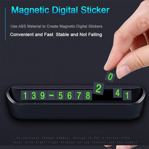 Magnetic Fluorescent Parking Number Plate