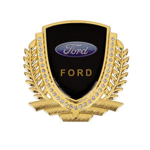 3D Wheat Ear Diamond Metal Creative Car Sticker