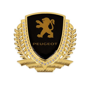 3D Wheat Ear Diamond Metal Creative Car Sticker