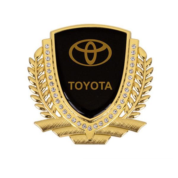 3D Wheat Ear Diamond Metal Creative Car Sticker